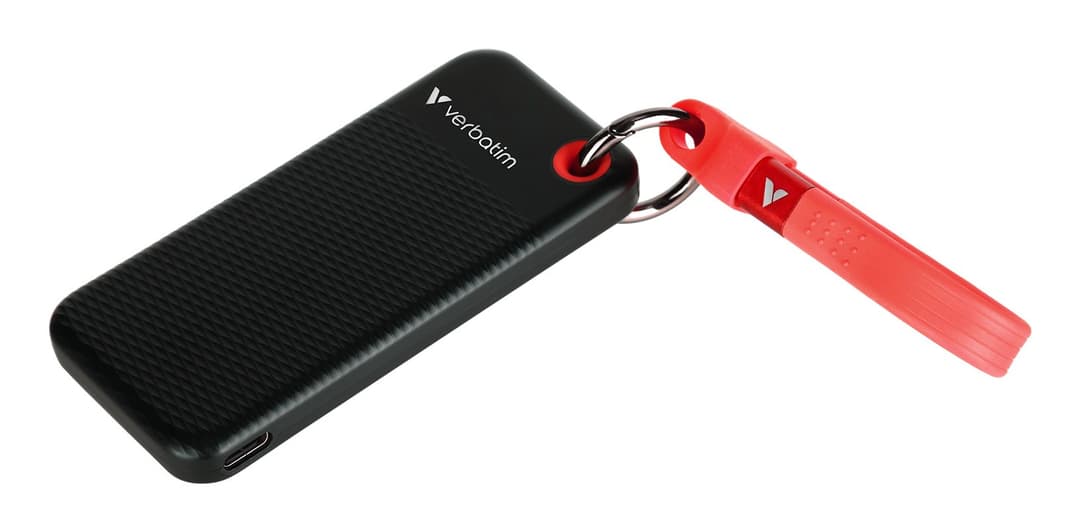 Verbatim Pocket SSD USB 3.2 Gen 2 128GB Black/Red - Image 1