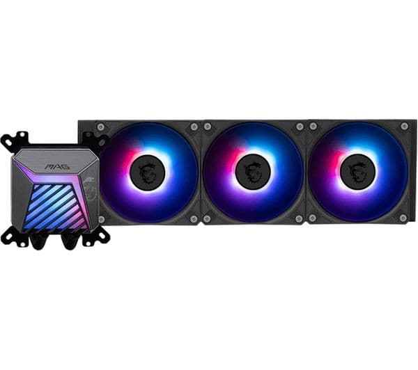 MSI MAG CORELIQUID A15 Liquid CPU Cooler, ARGB, Black - 360mm - Image 3