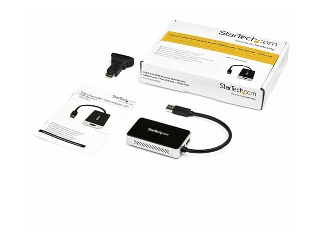 StarTech USB32HDEH USB 3.0 to HDMI Adapter with USB Port 1920x1200 Black - Image 3