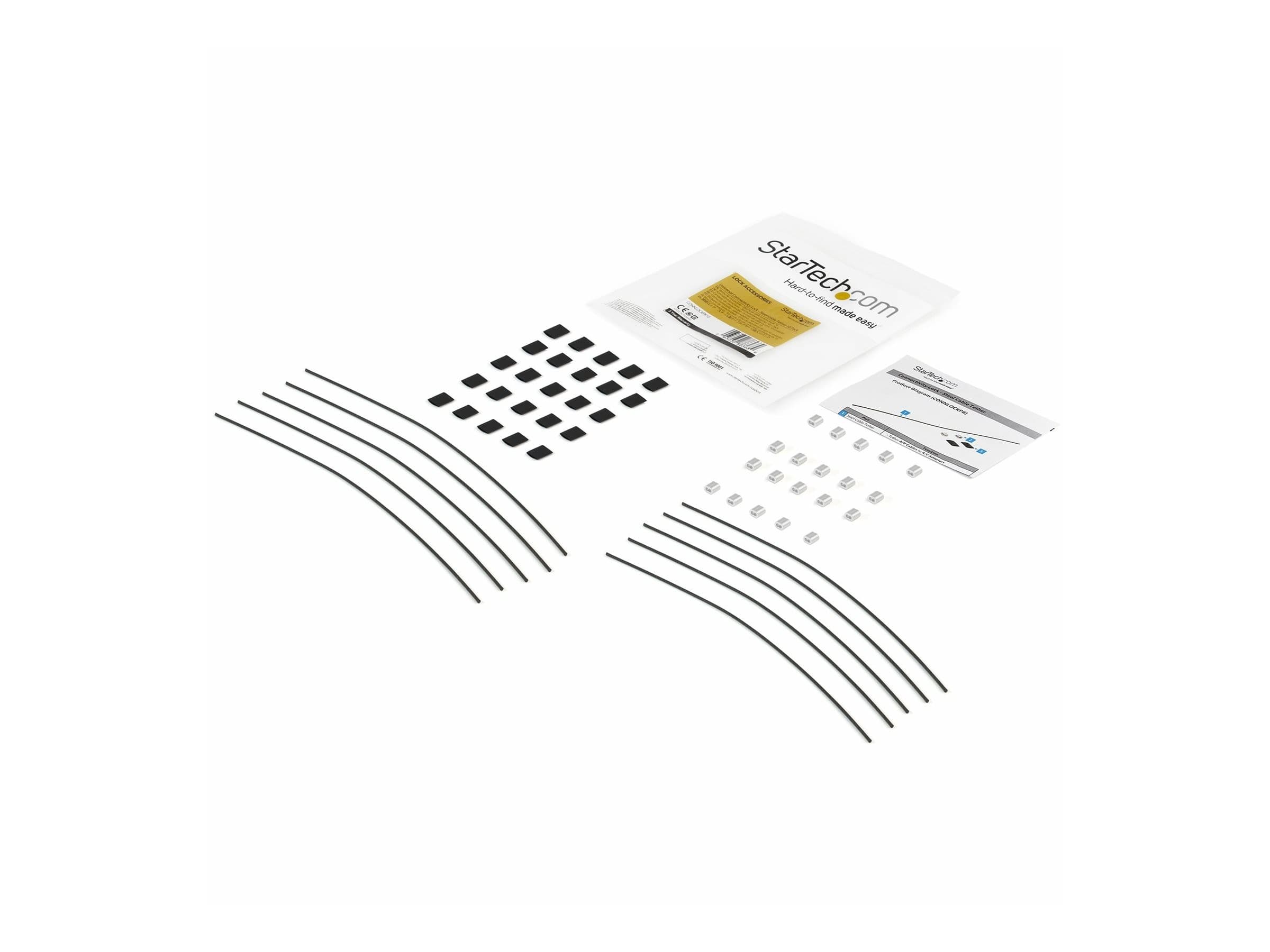 StarTech CONNLOCKPK10 Security Cable Tether Silver