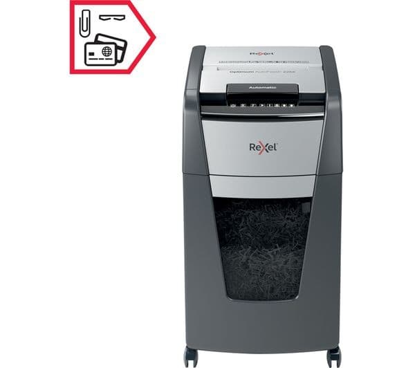 REXEL Optimum AutoFeed+ 225X Cross Cut Paper Shredder - Image 4