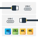 StarTech.com 3ft (1m) USB4 Cable 40Gbps, 240W (5A) Power Delivery, 8K 120Hz / 4K 240Hz DP Alt Mode, USB-IF Certified USB-C Cable - Thunderbolt Compatible thumbnail 2