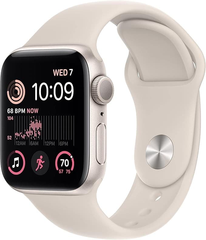 Apple Watch SE 3 Smartwatch 40mm Starlight Aluminium Starlight Sport Band S/M - Image 1