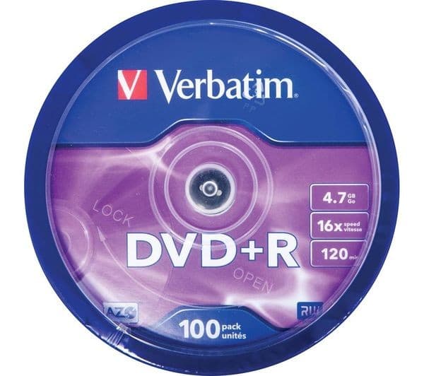 VERBATIM AZO DVD+R 4.7GB 16x Speed Matt Silver Blank DVDs - Pack of 100 Spindle (43551) - Image 2