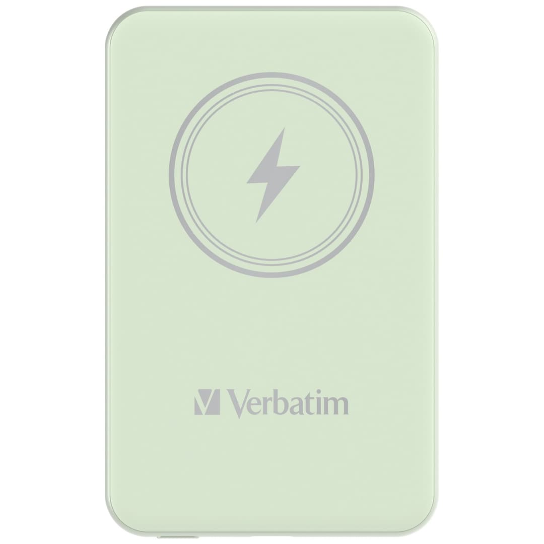 Verbatim Charge 'n' Go Magnetic Wireless Power Bank 5000mAh Green - Image 3