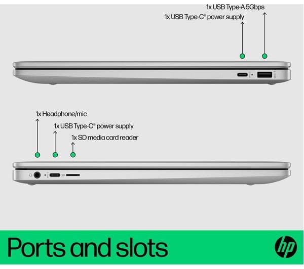 HP 15a-nb0504sa Chromebook Intel N100 4GB 128GB 15.6" Silver - Image 9
