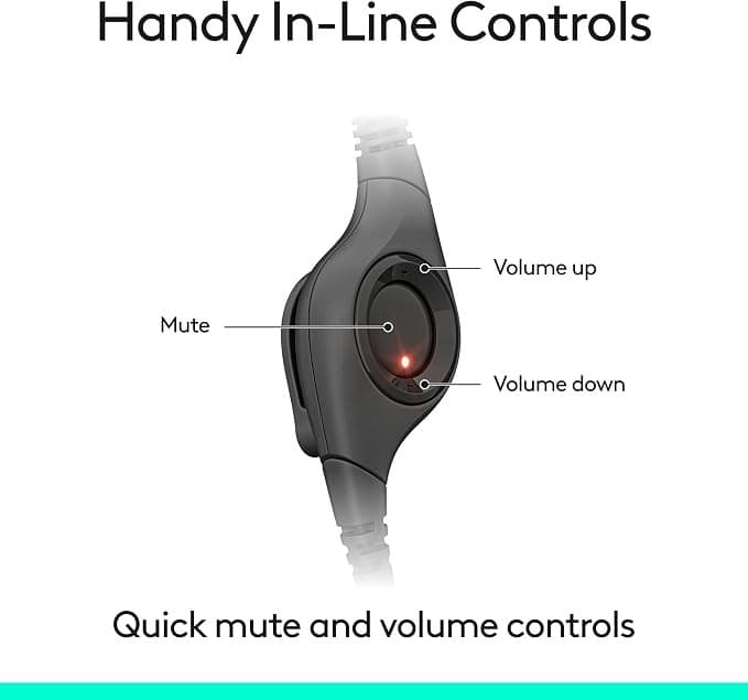 Logitech H390 Headphones Black - Image 4