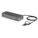 StarTech.com Universal Laptop Docking Station, Hybrid USB-C & USB-A Dock, Dual 4K DP & HDMI, 100W PD, Mac / Windows / Chrome OS, 4x USB 5Gbps Hub, GbE thumbnail 1