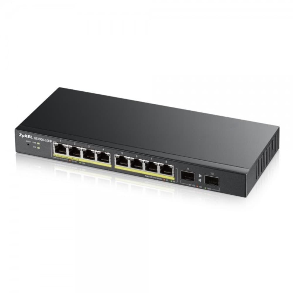 Zyxel GS1900-8HP-GB0103F 16 Gbit/s Managed 8 x Gigabit Ethernet RJ45 PoE+ Network Switch - Image 2