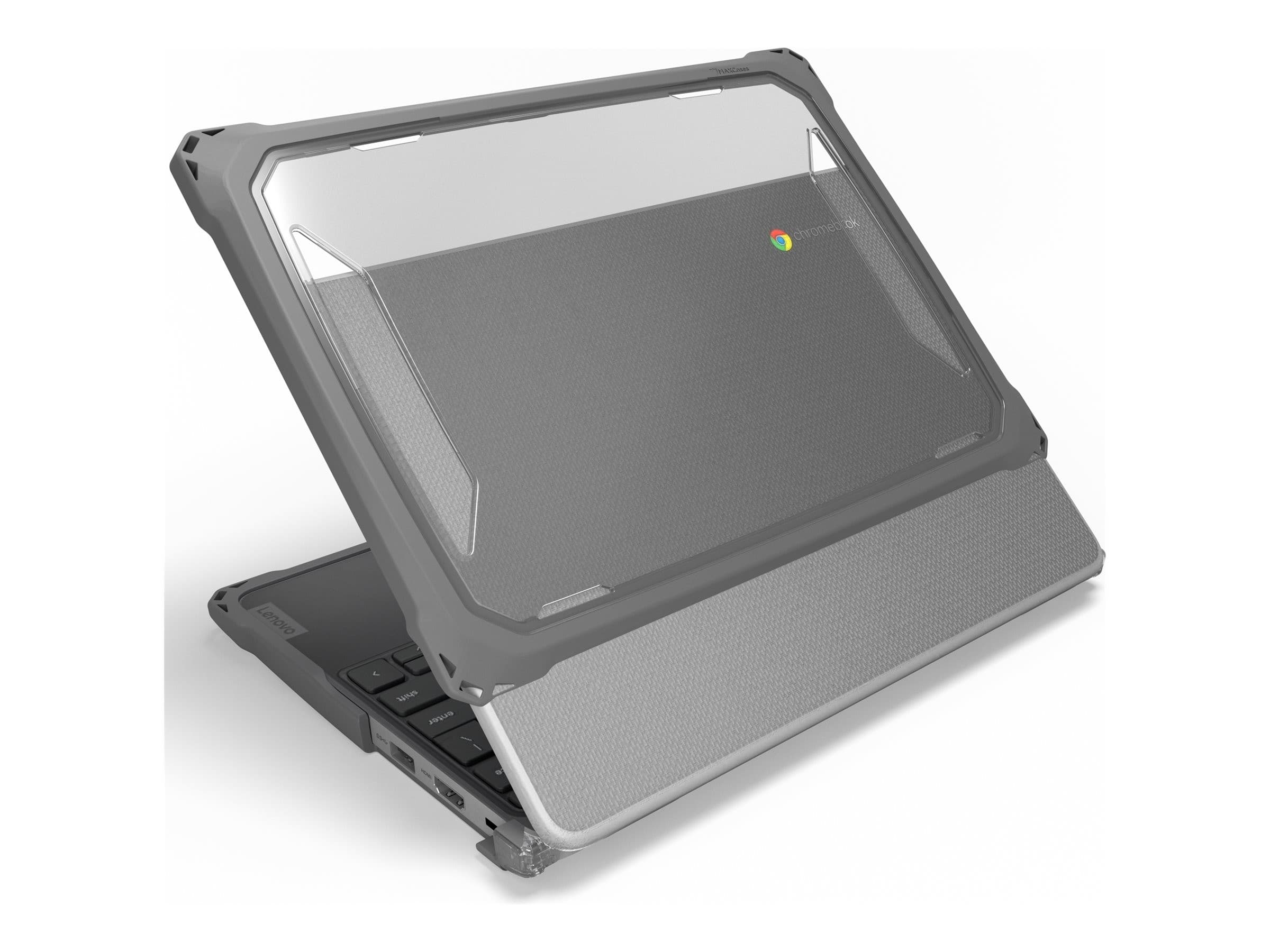 MAXCases Extreme Shell-F3 Slide-On Case for Lenovo 300e/100e & 300w/100w G4 Chromebook 11.6" - Grey/Clear