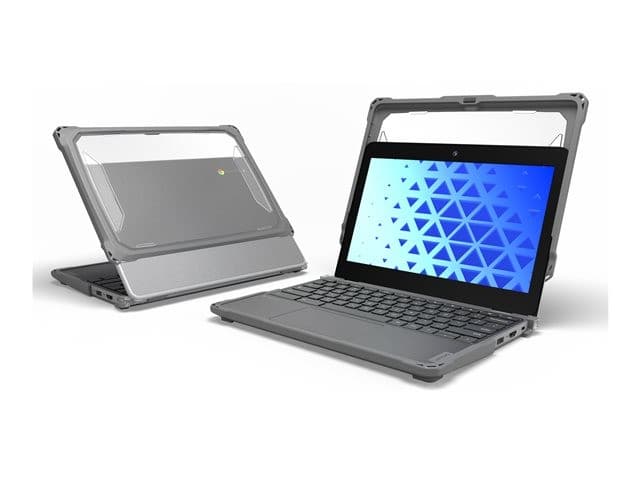 MAXCases Extreme Shell-F3 Slide-On Case for Lenovo 300e/100e & 300w/100w G4 Chromebook 11.6" - Grey/Clear - Image 4