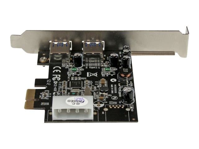 StarTech.com 2 Port PCI Express (PCIe) SuperSpeed USB 3.0 Card Adapter with UASP - LP4 Power - Dual Port USB 3 PCIe Controller (PEXUSB3S25) - USB adapter - PCI Express x1 - USB 3.0 x 2 - Image 3