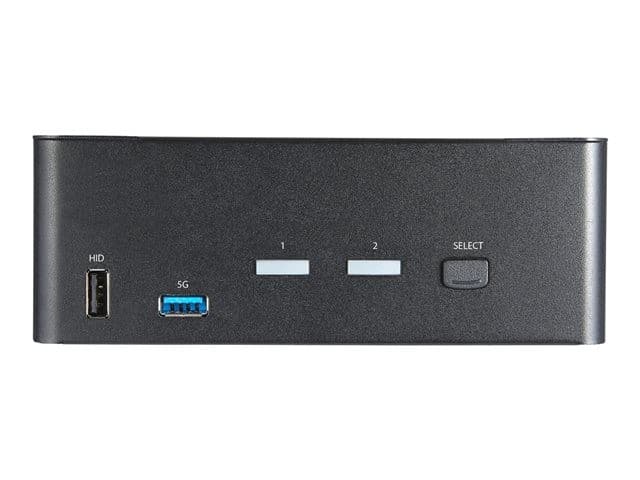 StarTech SV231DHU34K6 2-Port Dual Monitor HDMI KVM Switch 4K 60Hz HDR with 2-Port USB 3.0 Hub - Black - Image 2
