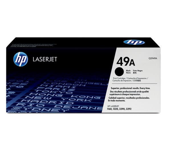 HP 49A Q5949A Original HP LaserJet Toner Cartridge for HP LaserJet 1160, 1320, 3390, 3392 - Black - 2,500 Pages