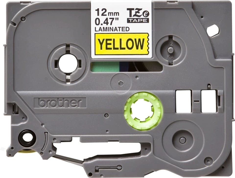 Brother TZE-631 label-making tape Black on yellow - Image 1