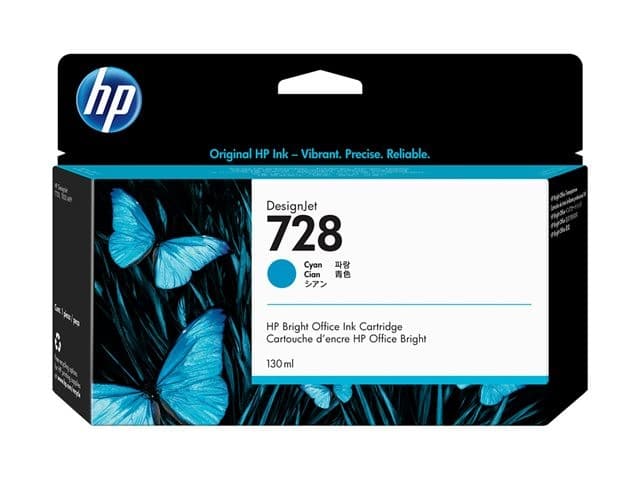 HP 728 Original DesignJet Ink Cartridge 130ml - Cyan - Image 3