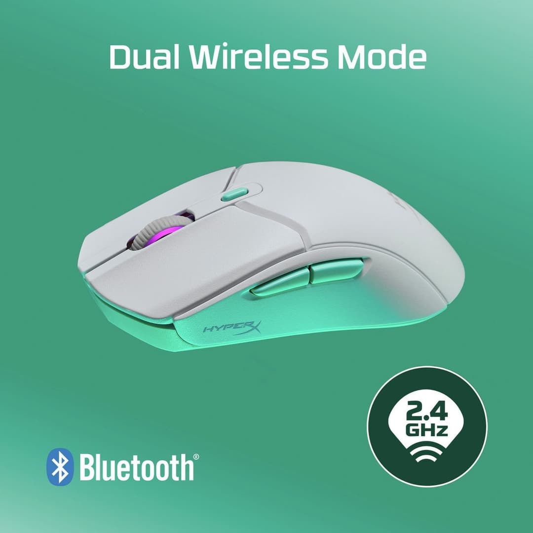 HyperX Pulsefire Haste 2 Core RGB Wireless Gaming Mouse - White - Image 4
