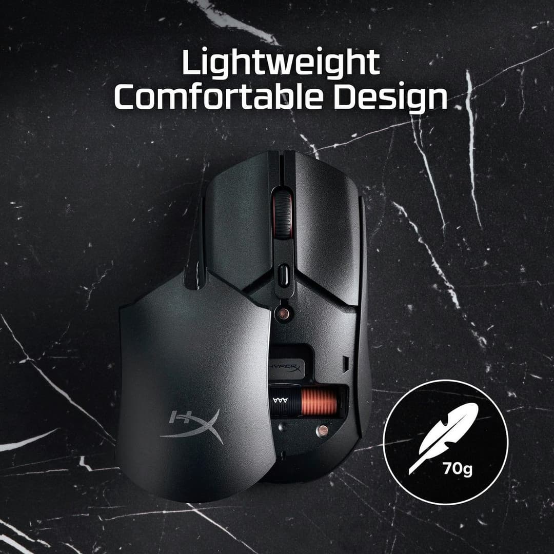 HyperX Pulsefire Haste 2 Core RGB Wireless Gaming Mouse - White - Image 5