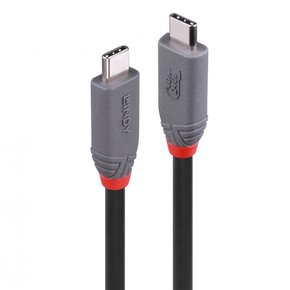 Lindy 2m USB4 Type C to C Cable 40Gbps 8K60 240W PD, Anthra Line