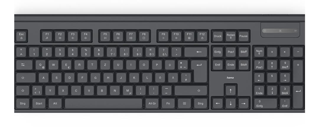 Hama WKM-100 Wireless Keyboard and Mouse Set, QWERTY UK, Black - Image 2