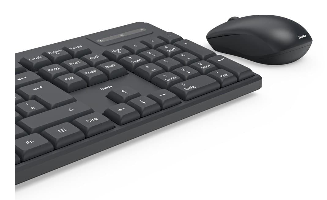 Hama WKM-100 Wireless Keyboard and Mouse Set, QWERTY UK, Black - Image 3