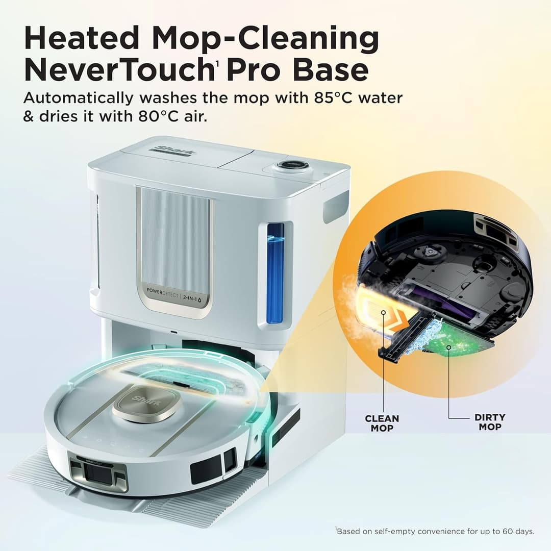 Shark ThermaCharged PowerDetect AV2910XEUKWH Wet & Dry Robot Vacuum Cleaner & Mop - Image 2