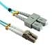 Cables Direct FB3M-LCSC-020D 2m OM3 Multimode Duplex Fibre Optic Cable LC to SC (Aqua) - Image 3