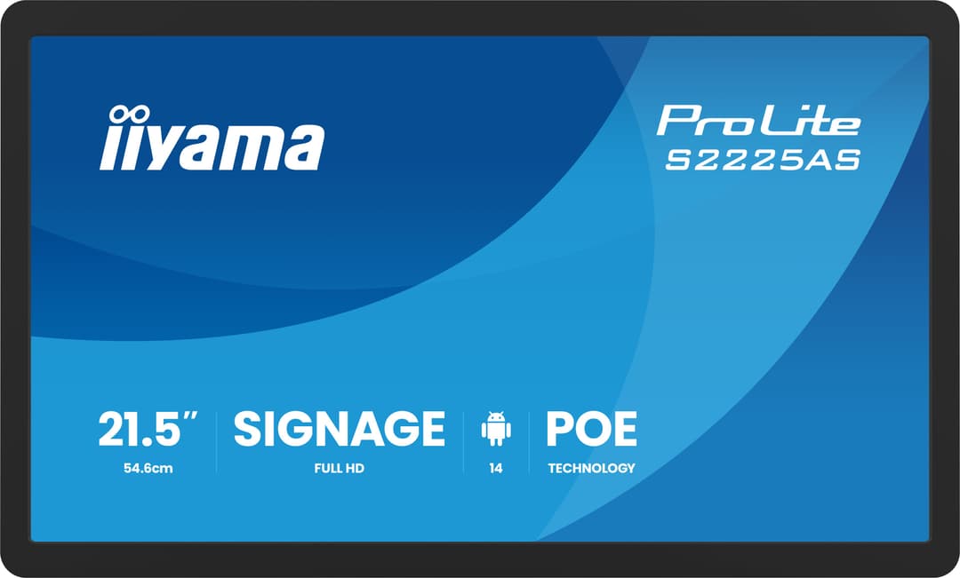 iiyama ProLite S2225AS-B1P Digital signage flat panel 54.6 cm (21.5") LCD Wi-Fi 500 cd/m² Full HD Black Built-in processor Android 24/7 - Image 2