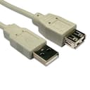 Cables Direct 1.8m USB 2.0 Extension Cable in Beige thumbnail 2