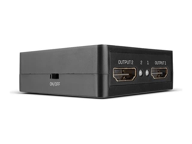 Lindy 38358 Compact 2 Port HDMI 18G Splitter - 1 In 2 Out, 4K 60Hz, HDMI 2.0, HDCP 2.2, USB Powered