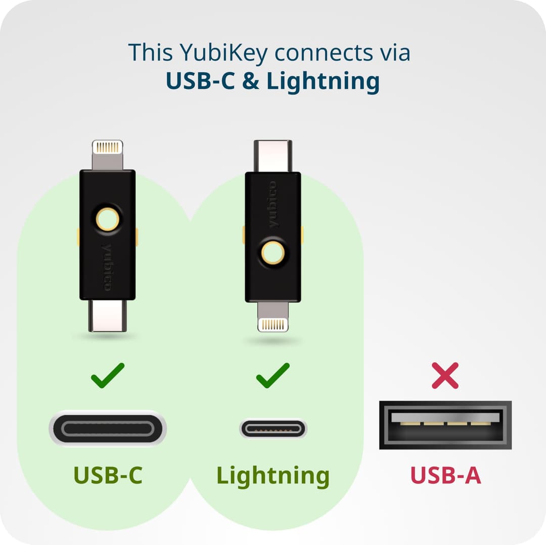 Yubico YubiKey 5Ci - USB-C & Lightning Two Factor Authentication Security Key - Image 6