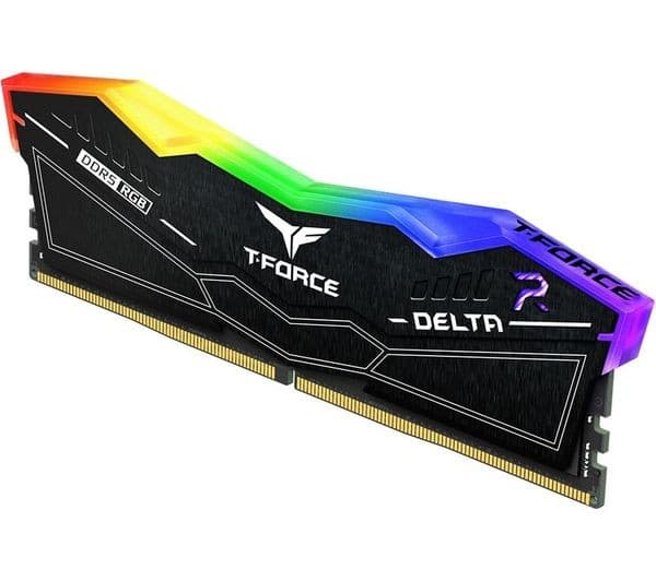 TEAMGROUP T-FORCE DELTA RGB DDR5 6000 MHz CL38 RAM - 64 GB (2 x 32 GB), Black - Image 1