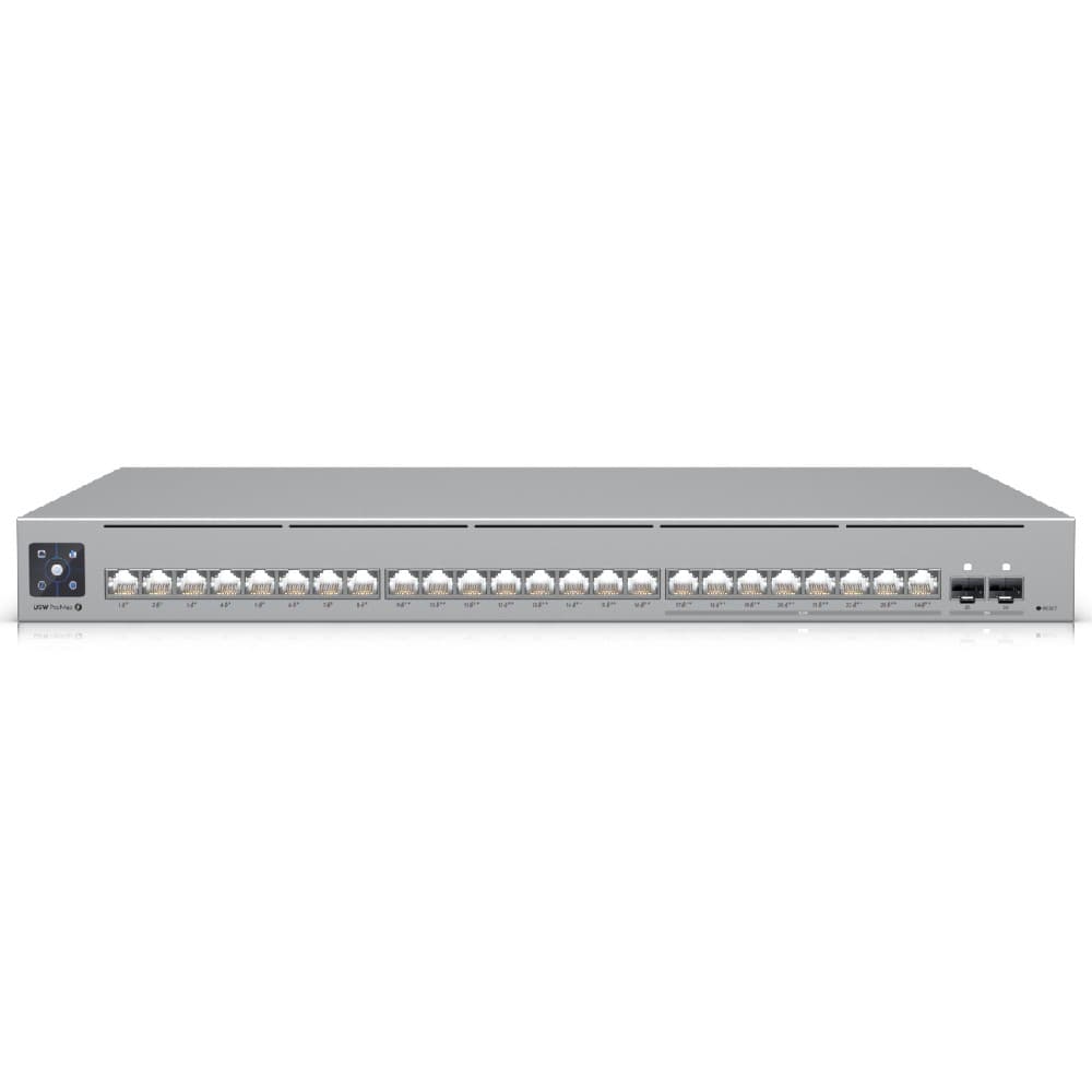 Ubiquiti UniFi USW-Pro-Max-24-PoE Managed Network Switch - 24 Ports (16x 1GbE + 8x 2.5GbE PoE++), 2x 10G SFP+, 400W PoE Budget