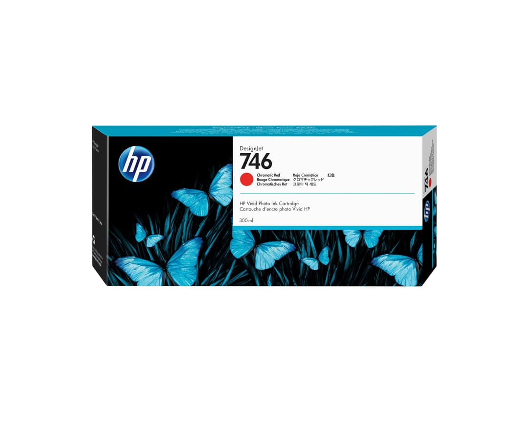 HP 746 300-ml Chromatic Red DesignJet Ink Cartridge - Image 1