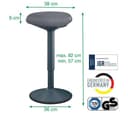 LEITZ Ergo Active Standing Stool with Comfort Seat - Dark Grey thumbnail 6