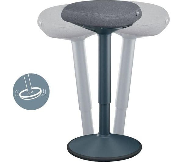 LEITZ Ergo Active Standing Stool with Comfort Seat - Dark Grey - Image 8