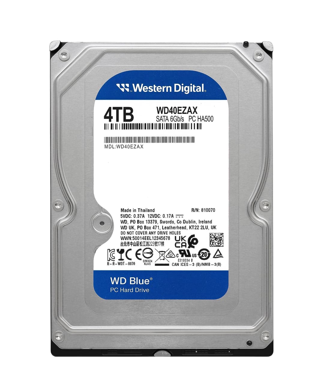 Western Digital WD Blue 3.5" 5400 RPM 256MB Cache SATA III Internal Hard Drive 4TB - Image 2