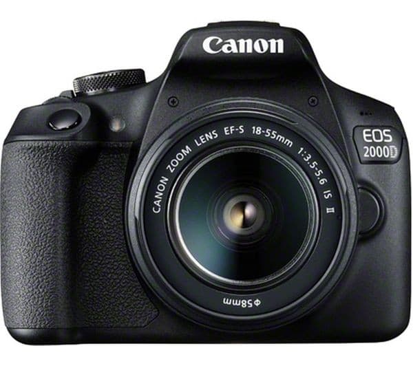 Canon EOS 2000D DSLR Camera 18-55mm IS II Lens - Image 1