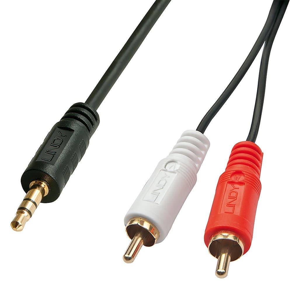 Lindy 2m Premium Phono To 3.5mm Cable - Image 1