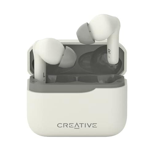 CREATIVE Zen Air Plus Lightweight True Wireless In-ears with Bluetooth LE Audio, Hybrid Active Noise Cancellation, Ambient Mode, Up to 32 Hours Total Playtime, 6 Mics with ENC Technology (Cream) - Image 2