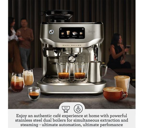 SAGE SES995 Oracle Dual Boiler Smart Bean to Cup Coffee Machine - Stainless Steel - Image 2