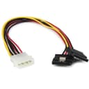 StarTech.com 12in (30cm) LP4 to 2x Latching SATA Power Y Cable Splitter Adapter - 4 Pin LP4 to Dual SATA thumbnail 1