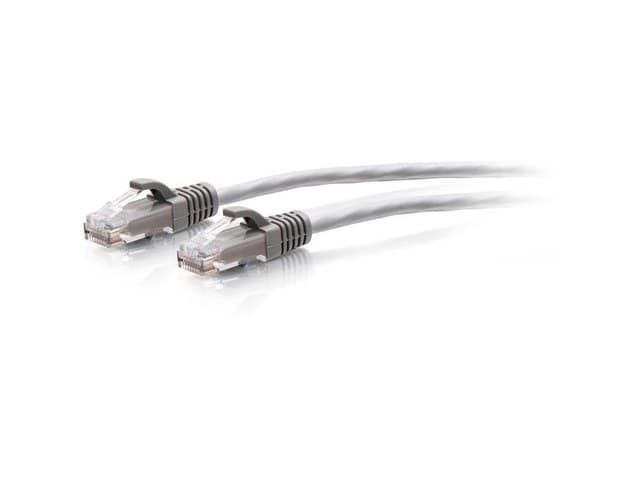C2G 20ft (6.1m) Cat6a Snagless Unshielded (UTP) Slim Ethernet Patch Cable Grey C2G30123 - Image 3