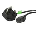 StarTech BS13U-1M UK Power Cable 1m BS 1363 to IEC C13 10A 250V Black thumbnail 3