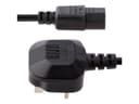 StarTech BS13U-1M UK Power Cable 1m BS 1363 to IEC C13 10A 250V Black thumbnail 4