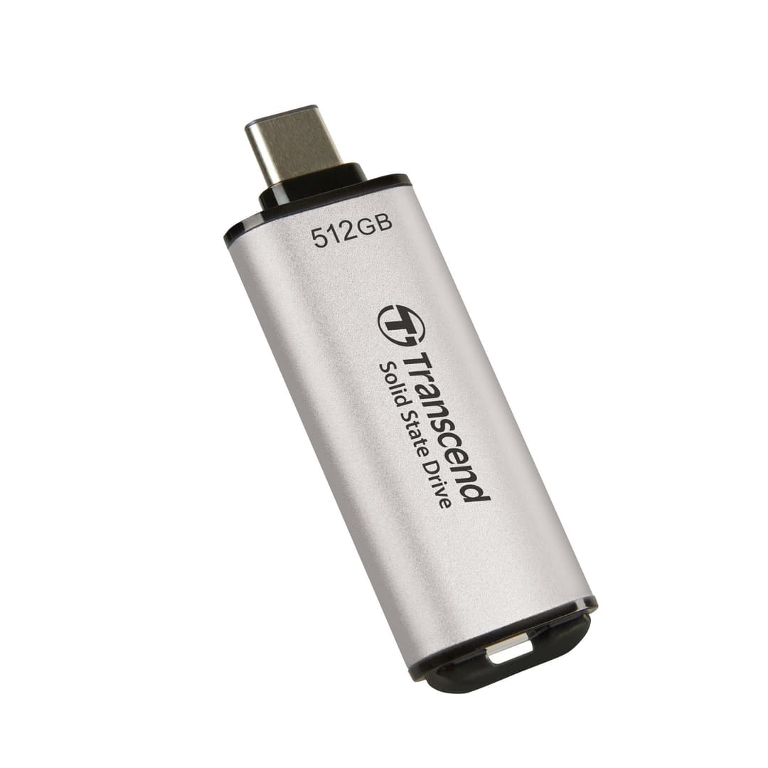 Transcend ESD300 Portable SSD USB Type-C 512GB - Silver - Image 2