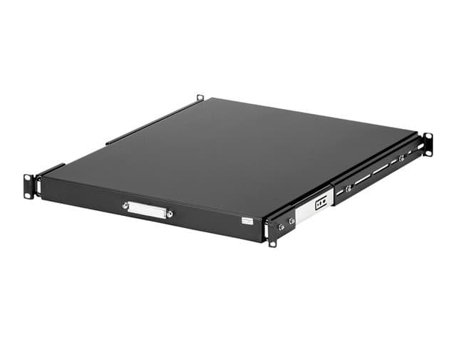StarTech.com SLIDESHELFD 1U Sliding Server Rack Mount Keyboard Shelf Tray - 22in Deep, 55lbs Pull-Out Drawer for 19in Racks - Black
