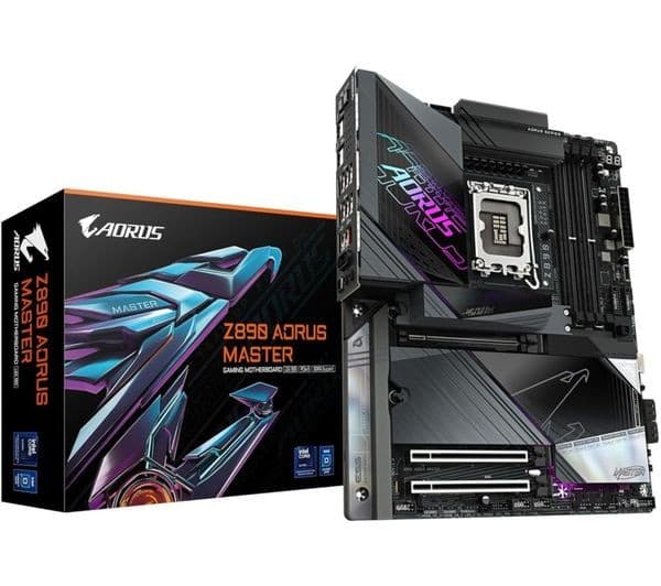 GIGABYTE Z890 AORUS MASTER Motherboard - Supports Intel Core Ultra (Series 2) CPUs, LGA1851 ATX, 18+1+2 phases VRM, up to 9500MHz DDR5 (OC), 5x M.2 with PCIe 5.0, Wi-Fi 7, 10GbE LAN, Thunderbolt 4 - Image 4