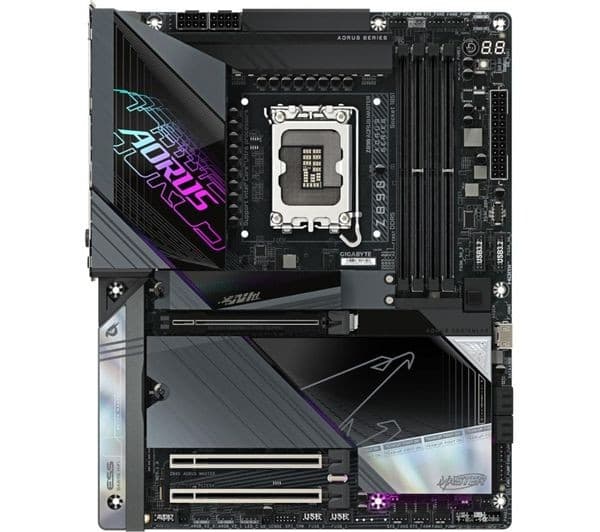 GIGABYTE Z890 AORUS MASTER Motherboard - Supports Intel Core Ultra (Series 2) CPUs, LGA1851 ATX, 18+1+2 phases VRM, up to 9500MHz DDR5 (OC), 5x M.2 with PCIe 5.0, Wi-Fi 7, 10GbE LAN, Thunderbolt 4 - Image 5