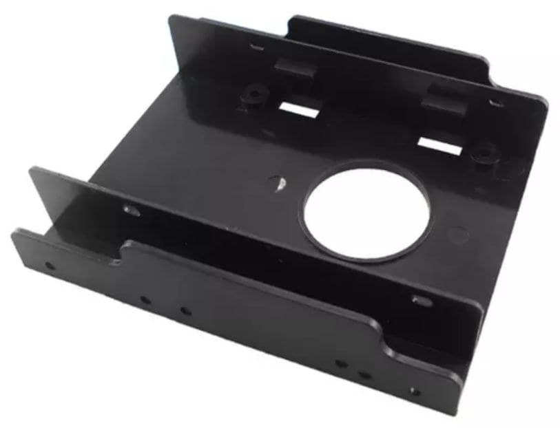 CoreParts KIT880 Dual 2.5" HDD/SSD Mounting Bracket for 3.5" Drive Bay - Black Plastic